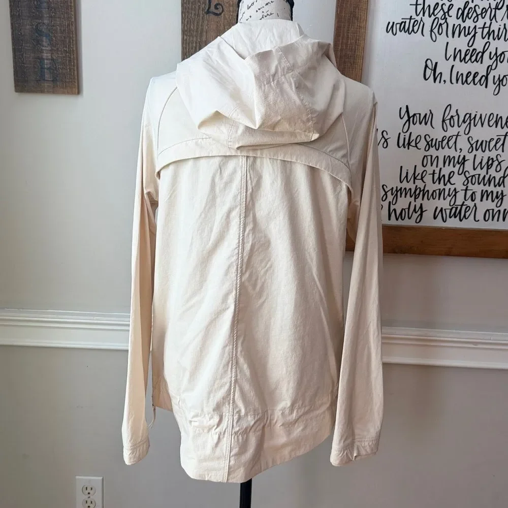 LIV Outdoor Cream Hooded Utility Jacket